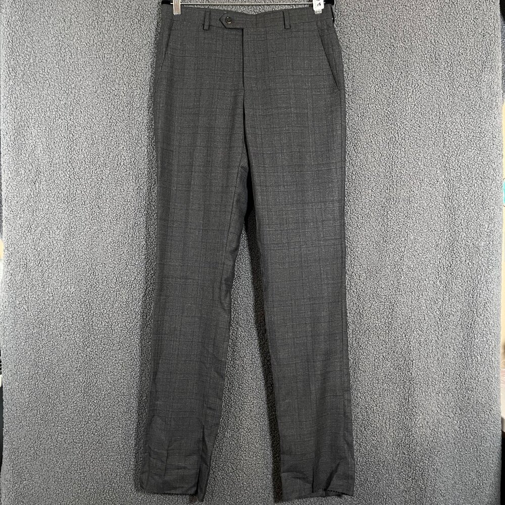 Todd Snyder 100% Wool Plaid Dress Pants Unhemmed - Men's Size 32 - Gray